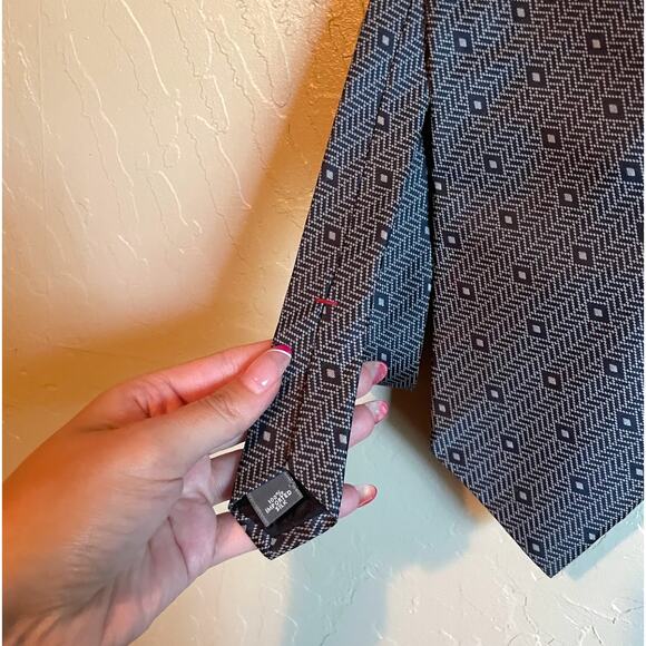 Vintage Peter Thomas by Superba 100% Italian Silk Necktie Geometric Tie - Picture 4 of 6